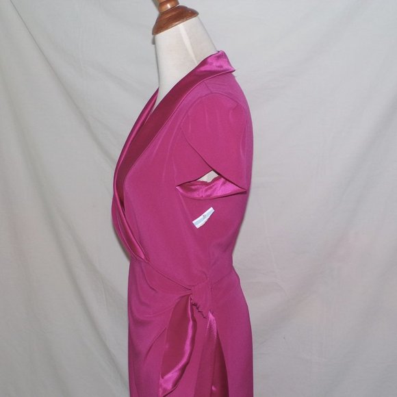 VERDIN Wrap Satin Column Gown Dress Pink NEW Size 4 - Picture 14 of 15